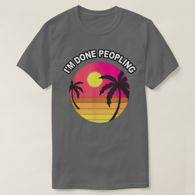 Retro Im Fertigen LeuteIntrovertierte nicht sozial T-Shirt (Design vorne)