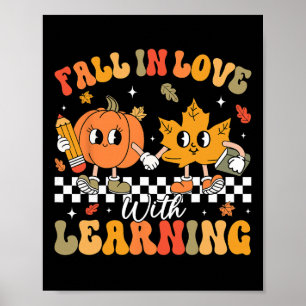 Retro - Im Herbst wieder verliebt in das Lernen Kü Poster