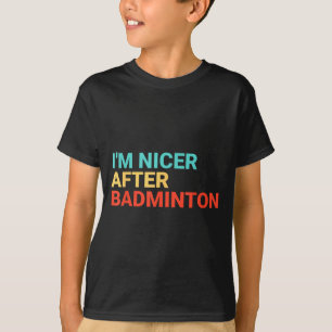 Retro Im Netter Nach Badminton Liebhaber Lustig T-Shirt