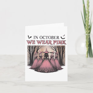 Retro im Oktober tragen wir rosa Hexenkrebs Karte