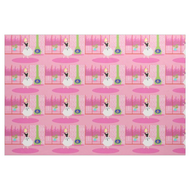 Retro im rosa Gewebe Stoff (Yard (91,4 cm))