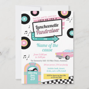 Retro-Imbiss-Fundraiser Einladung