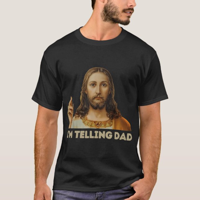 Retro Imelling Dad Funny Religious Christian Jesus T-Shirt (Vorderseite)