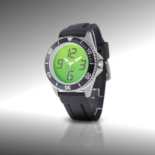 Retro-Imitat Digitaler Vater Mit Monogramm Uhr