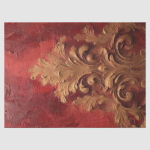 Retro-Imitate Gold Viktorianische Ornamente Bordea Seidenpapier