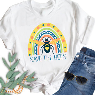 Retro Imker Bienenstand Bio-Honigbiene Regenbogen T-Shirt