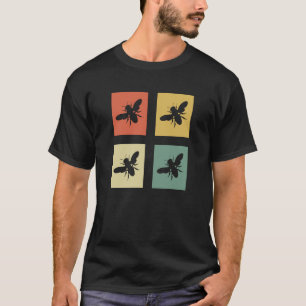 Retro-Imkerei Natur Bienenstock Waben Insekt Biene T-Shirt
