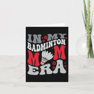 Retro in meiner Badminton Mama Era Mama Boy Karte