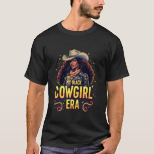 Retro in meiner schwarzen Cowgirl-Ära Western Schw T-Shirt