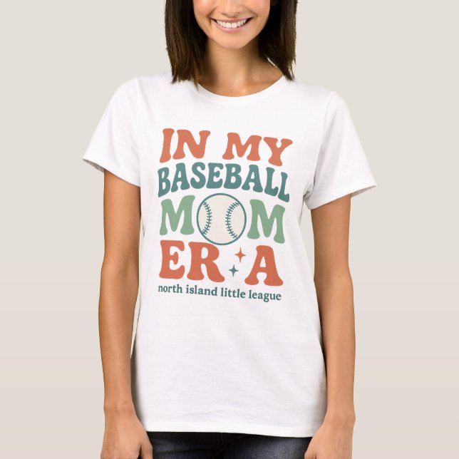 Retro "In My Baseball Mama Ära" T - Shirt (Vorderseite)