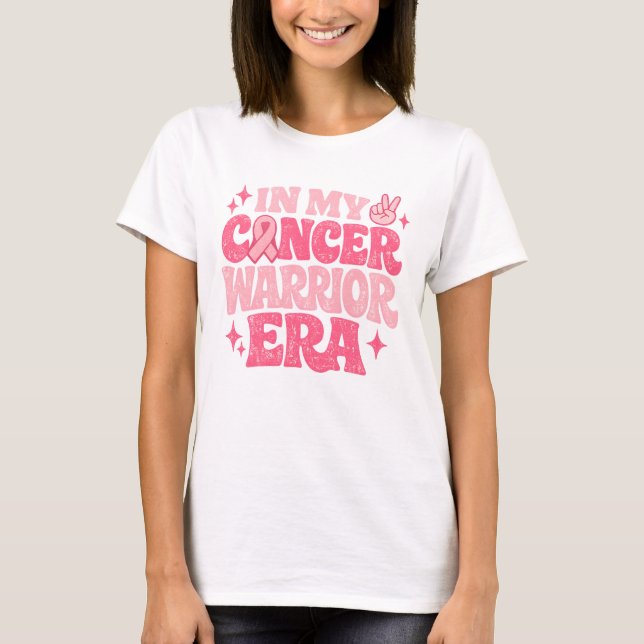 Retro In My Cancer Warrior Era Pink Ribbon T-Shirt (Vorderseite)