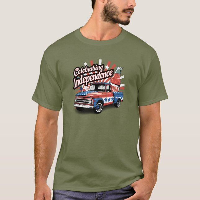 Retro Independence Celebration T-Shirt (Vorderseite)