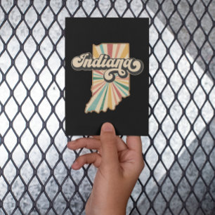 Retro-Indiana-Kartenkunstwerk Vintage-Staatsdesi Postkarte