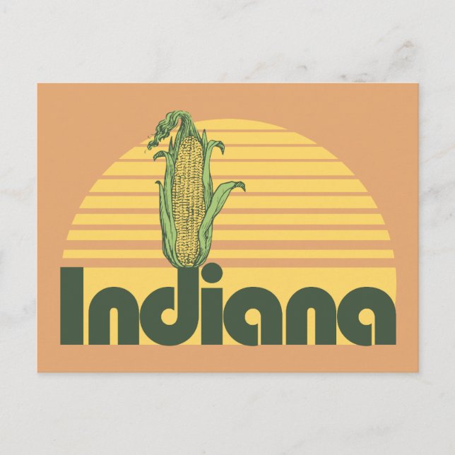 Retro Indiana Postkarte (Vorderseite)