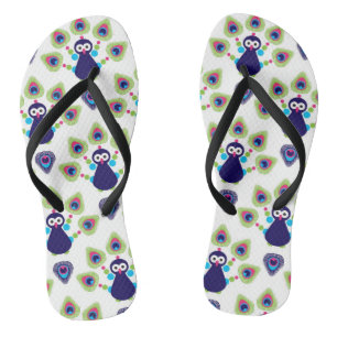 Retro-Indianerpfau Flip Flops