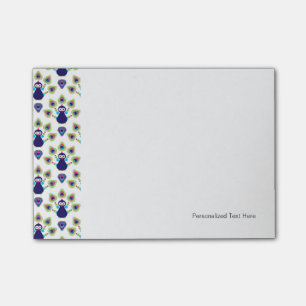 Retro-Indianerpfau Post-it Klebezettel