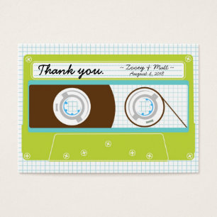 Retro Indie Mixtape Wedding Blue / Lime Green
