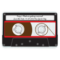 Retro Indie Mixtape Wedding Red, Black & White
