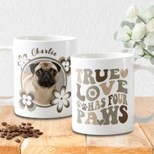 Retro-individuelle Hundename und Foto Kaffeetasse