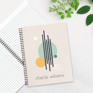 Retro-individuelle Name für abstrakte geometrische Notizbuch