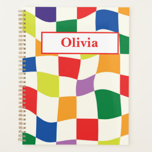 Retro-Individuelle Name mit farbenfrohen, verdeckt Planer