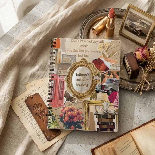 Retro-Individuelle Name Vintag Notizblock (Von Creator hochgeladen)