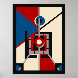 Retro Industrial Deko Geometric Art