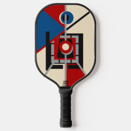 Retro-industrielle Deco-Geometrie-Kunst Pickleball Schläger