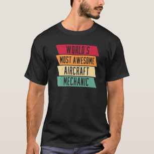 Retro-Ingenieur-Techniker Mechaniker für alte Flug T-Shirt