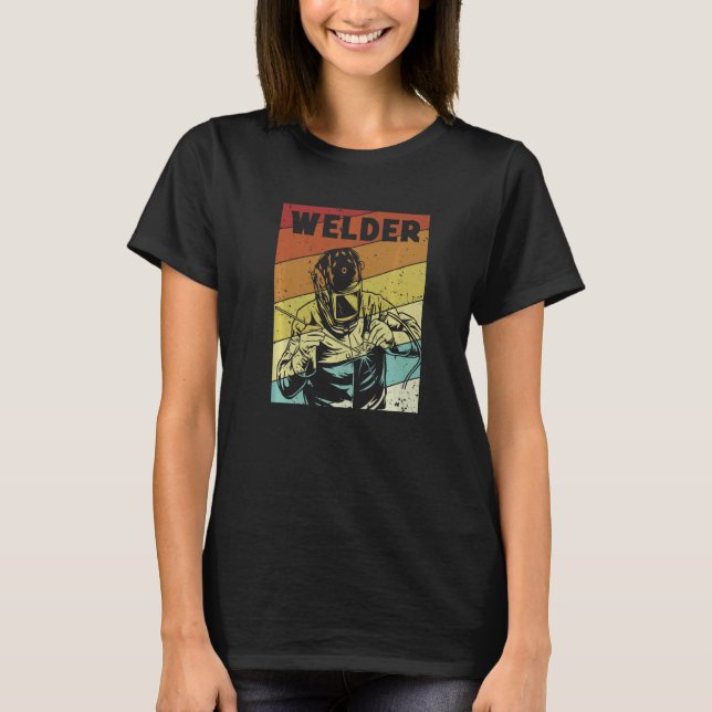 Retro Inspector Tig Tack Mig Rig Technician Welder T-Shirt (Vorderseite)