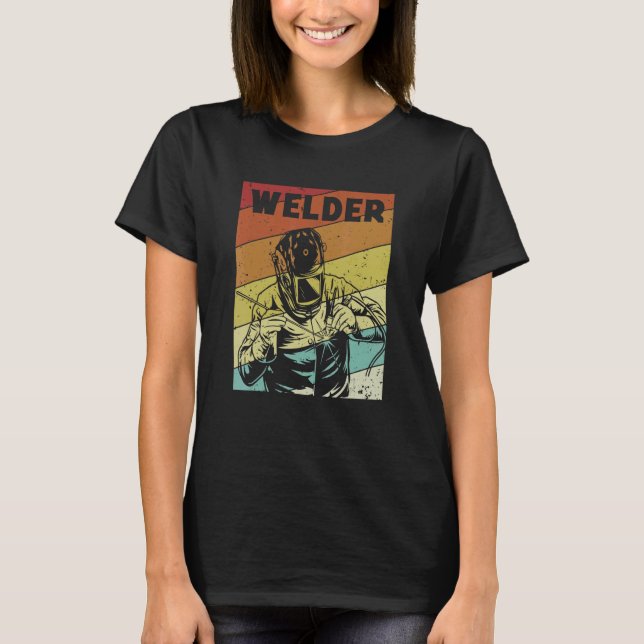 Retro Inspector Tig Tack Mig Rig Technician Welder T-Shirt (Vorderseite)