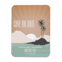 Retro Inspiriert Beach Wedding speichern Sie das D