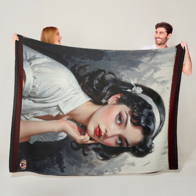 Retro Inspiriert Portrait von nachdenklicher junge Fleecedecke (Beispiel)