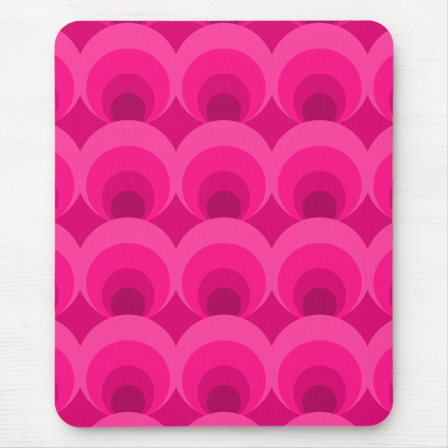 Retro Inspiriert rosa Mousepad (Vorne)