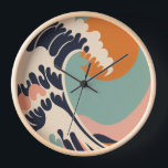 Retro inspiriert The Great Wave Off Kanagawa Uhr<br><div class="desc">Sowohl Retro- als auch moderne Design-Elemente werden verwendet,  um eine einzigartige und auffällige The Great Wave off Kanagawa Uhr zu schaffen. Minimalistisch,  einfach und elegant.</div>