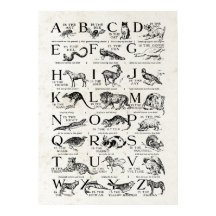 Retro-Inspirierte Alphabet-Kinderzimmer-Chart-Nied