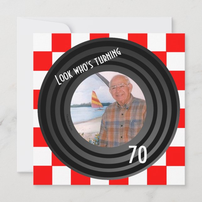 Retro inspiriertes einladung (Vorderseite)