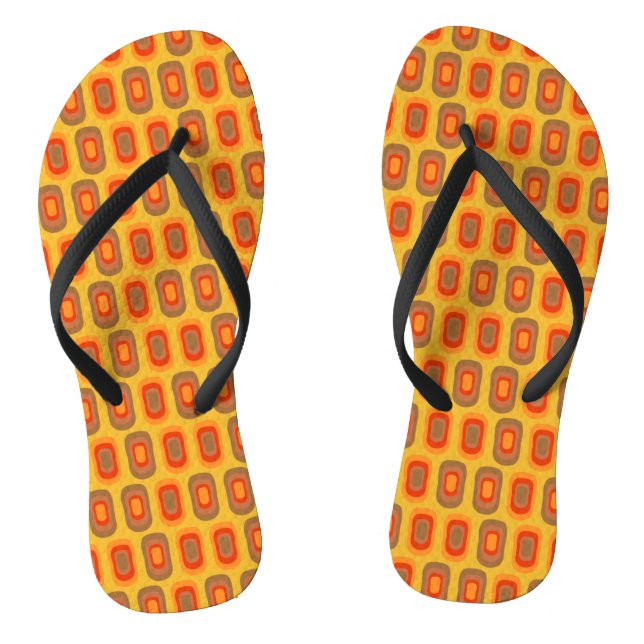 Retro-Inspiriertes Muster Flip Flops (Fußbett)