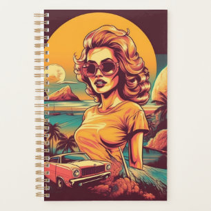 Retro-inspiriertes Notizbuch Planer