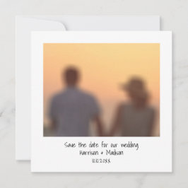 Retro Instant Foto Name Hochzeit Rett Datum Karte