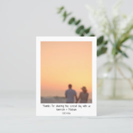 Retro Instant Foto Namen benutzerdefinierte Hochze Postkarte