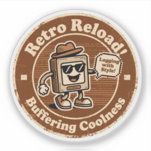 Retro-Internetkultur "Verzögerung mit Stil" Gesche Aufkleber