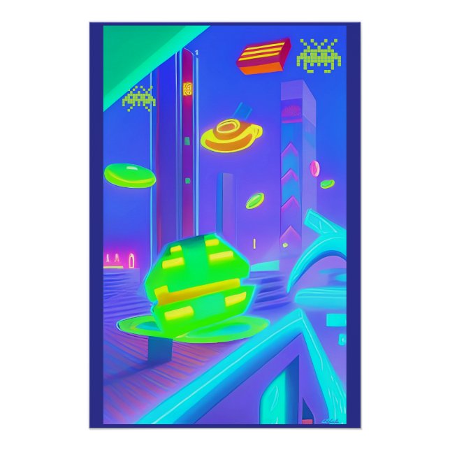 Retro Invasion Futurismus Poster (Vorderseite)