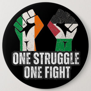 Retro Ireland Palestina Solidarity Fist Revolution Button