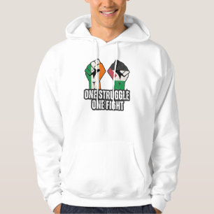 Retro Ireland Palestina Solidarity Fist Revolution Hoodie