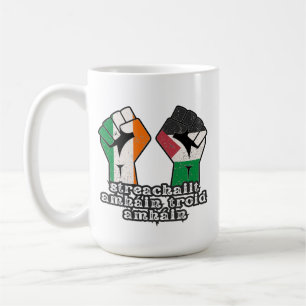 Retro Ireland Palestina Solidarity Fist Revolution Kaffeetasse