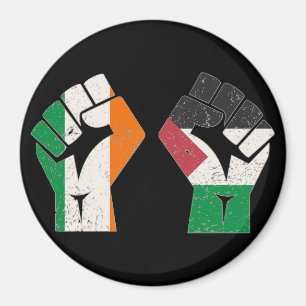 Retro Ireland Palestina Solidarity Fist Revolution Magnet