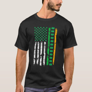 Retro-irische amerikanische Flagge Distressed Flag T-Shirt
