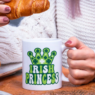 Retro-irische Prinzessin St. Patrick's Day Kaffeetasse