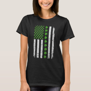 Retro Irish American Flag Distressed Flag St Patri T-Shirt